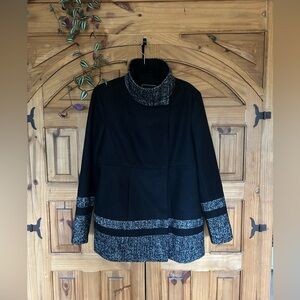 LE CHATEAU Mock Neck Wool Blend Pea Coat